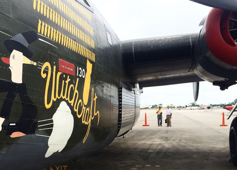 A B-24J "Witchcraft" WWII fighter plane on display during the Collings Foundation Wings of Freedom Tour. (Photo/Katie Egan)